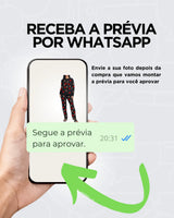 Pijama Feminino Personalizado com Rosto Grande - Personalize com Sua Foto Favorita